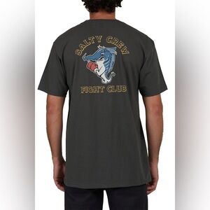 Nwt- Salty Crew Fight Club Standard S/S Tee - Charcoal